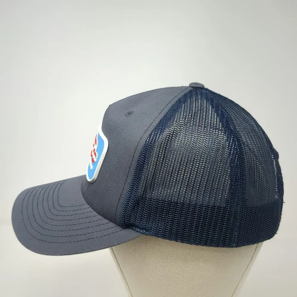 Richardson Trucker Hat Blue One Size ZND Temporary Fence Solutions Mesh Patch